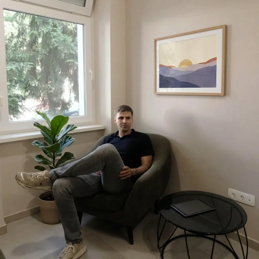 Karlo Matuško u prostoru Psihološkog centra Mental